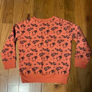 Jumping Beans Orange Fleece Sweatshirt with Black Print